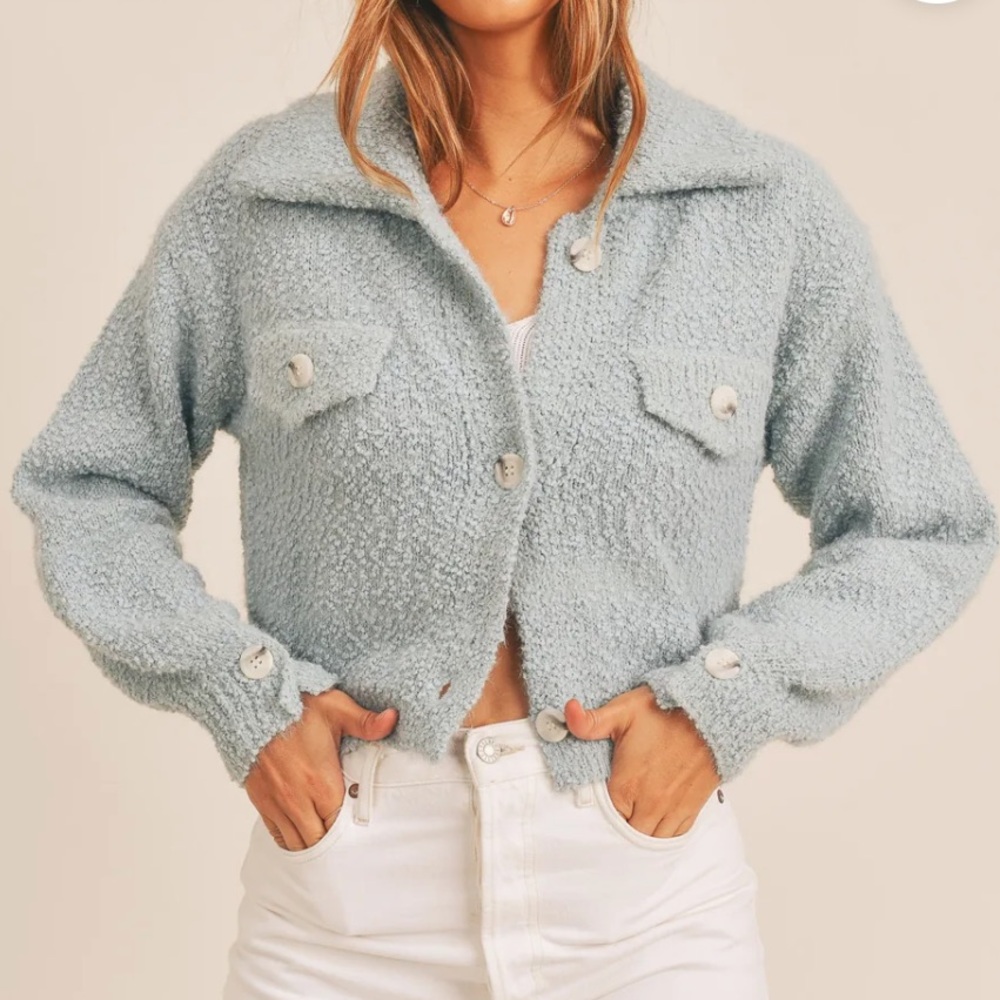 Mable SOL FUZZY SWEATER JACKET